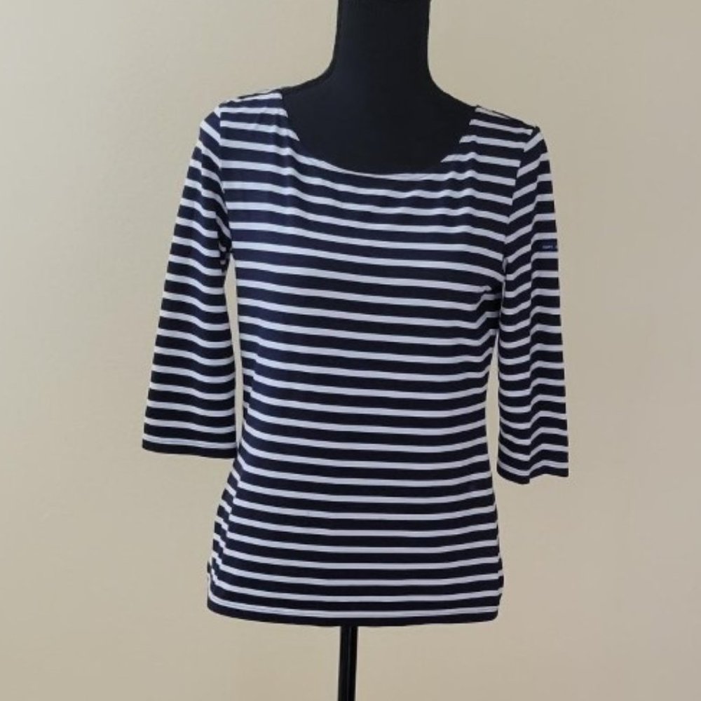 Saint James navy & white - 3/4 slv - sz M